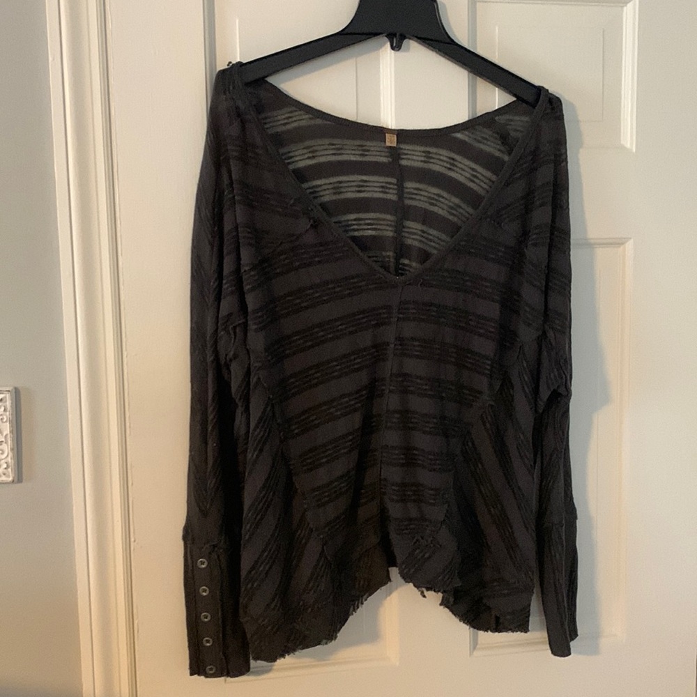Long Sleeve V-Neck Free People Shirt
